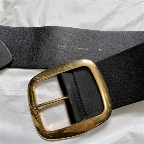 celine belt gold buckle|Celine trousers belt.